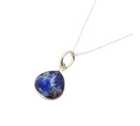 Harfi Sapphire September Birthstone Sterling Silver Necklace