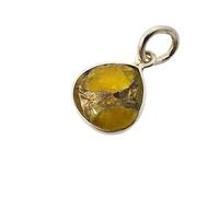 Harfi Silver Citrine November Birthstone Heart Pendant