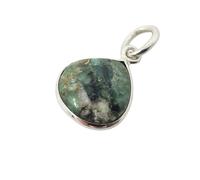 Harfi Silver Emerald May Birthstone Heart Charm Pendant