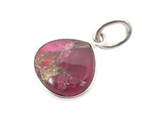 Harfi Silver Garnet January Birthstone Heart Charm Pendant