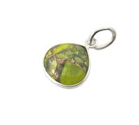 Harfi Silver Peridot August Birthstone Heart Charm Pendant