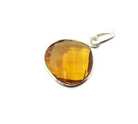Harfi Sterling Silver Citrine Birthstone Pendant Charm