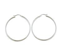 Harfi Sterling Silver Large 50mm Sleeper Creole-Hinged Hoop Earrings