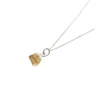 Harfi Sterling Silver Raw Citrine November Birthstone Necklace