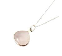 Harfi Sterling Silver Rose Quartz Gemstone Necklace