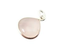 Harfi Sterling Silver Rose Quartz Pendant Charm