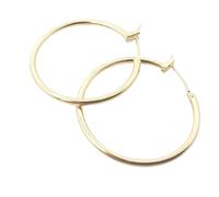 Harfi Stylish And Versatile 30mm Gold Plated Hoop Earrings
