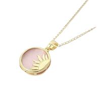 Harfi Sun Pendant Celestial Coin Dainty Gold Plated Necklace