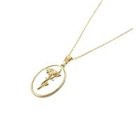 Harfi Violet February Birth Flower Pearl Gold Plated Necklace