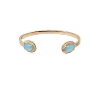 Harfi Women's 18ct Gold Plated Blue Agate Bangle Harfi Gold One Size