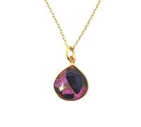Harfi Women's 18ct Gold Vermeil Plated Ruby Necklace Harfi Gold One Size