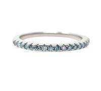 Harfi Women's Aquamarine Moissanite Crystal Sterling Silver Ring | Size: 52 (L 1/2) Harfi Silver 52 (L 1/2)