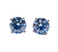 Harfi Women's Blue Topaz Moissanite Crystal Sterling Silver Earrings Harfi Blue One Size