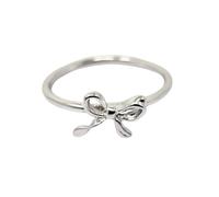 Harfi Women's Bow Tie Bowknot Thin Sterling Silver Stacking Ring Harfi Silver One Size