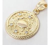 Harfi Women's Cancer Zodiac Gold Plated Round Pendant Charm Harfi Gold One Size