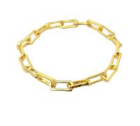 Harfi Women's Customisable Hinged Link Paperclip Charm Bracelet in Gold | Size: 20 cm Harfi Gold 20 cm