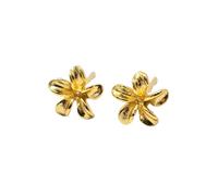 Harfi Women's Dainty Mini Tiny Flower Stud Gold Plated Earrings Harfi Gold One Size