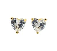 Harfi Women's Diamond Heart April Birthstone Stud Earrings in Gold Harfi Gold One Size