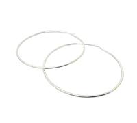 Harfi Women's Elegant & Timeless 70mm Sterling Silver Hoop Earrings Harfi Silver One Size