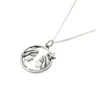 Harfi Women's Gemini Zodiac Horoscope Charm Sterling Silver Necklace | Size: 18 inches Harfi Silver 18 inches
