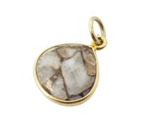 Harfi Women's Gold Vermeil Round Bezel Pendant Herkimer Diamond Harfi Gold One Size