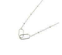 Harfi Women's Interlocking Paperclip Infinity Silver Necklace | Size: 18 inches Harfi Silver 18 inches