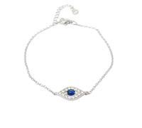 Harfi Women's Minimalist Elegant Evil Eye Sterling Silver Bracelet Harfi Silver One Size