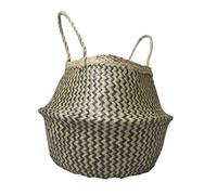 Harfi Women's Monochrome Seagrass Basket For Ample Household Storage in Beige Harfi Beige