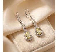 Harfi Women's Peridot August Birthstone Teardrop Dangle Sterling Silver Earrings in Green Harfi Green One Size