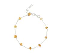 Harfi Women's Raw Citrine Gemstone November Birthstone Sterling Silver Bracelet | Size: 7.5 inches Harfi Silver 7.5 inches