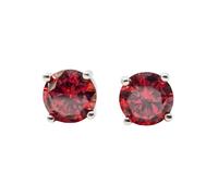 Harfi Women's Ruby Moissanite Crystal Sterling Silver Earrings in Red Harfi Red One Size
