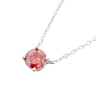 Harfi Women's Ruby Moissanite Crystal Sterling Silver Necklace in Red | Size: 18 inches Harfi Red 18 inches