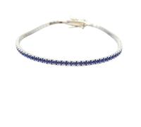 Harfi Women's Sapphire Gemstone Sterling Silver Tennis Bracelet | Size: 18 inches Harfi Silver 18 inches