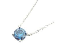 Harfi Women's Sapphire Moissanite Crystal Sterling Silver Necklace in Blue | Size: 18 inches Harfi Blue 18 inches
