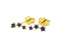 Harfi Women's Sapphire September Birthstone Climber Stud Earrings in Blue Harfi Blue One Size