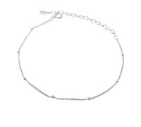 Harfi Women's Silver Dainty Satellite Chain Stacking Bracelet | Size: 7.5 inches Harfi Silver 7.5 inches