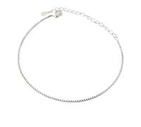 Harfi Women's Silver Everyday Minimalist Box Chain Bracelet | Size: 7.5 inches Harfi Silver 7.5 inches