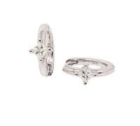 Harfi Women's Small Diamond Huggie Minimalist Silver Hoop Earrings | Size: 18 inches Harfi Silver 18 inches