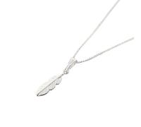 Harfi Women's Small Feather Charm Sterling Silver Necklace | Size: 18 inches Harfi Silver 18 inches