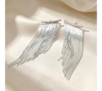 Harfi Women's Statement Silver Waterfall Party Tassel Earrings in Gold Harfi Gold One Size