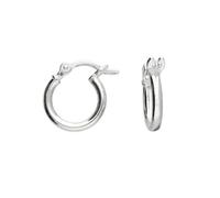 Harfi Women's Sterling Silver 12mm Sleeper Creole-Hinged Hoop Earrings Harfi Silver One Size