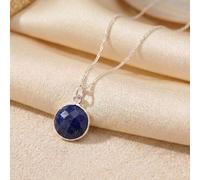 Harfi Women's Sterling Silver Blue Sapphire September Necklace | Size: 18 inches Harfi Silver 18 inches