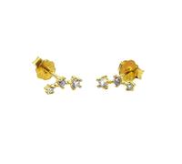 Harfi Women's Tiny Diamond April Birthstone Climber Stud Earrings in Grey Harfi Grey One Size
