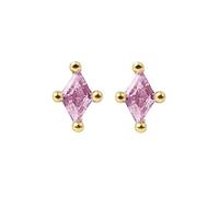 Harfi Women's Tiny Pink Tourmaline Stud October Birthstone Earrings Harfi Pink One Size