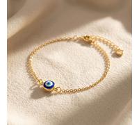 Harfi Women's Turkish Blue Evil Eye Friendship Gold Plated Bracelet Harfi Gold One Size