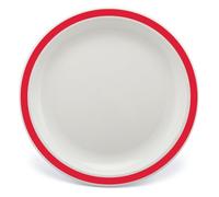 Harfield 17cm Polycarbonate Plastic New Duo Plate Red (Pack of 4)
