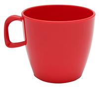 Harfield 220ml Red Small Children's Tea Cups - Pack of 4 Reusable Virtually Unbreakable Polycarbonate Plastic