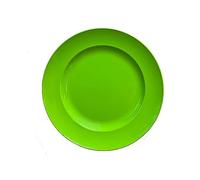 Harfield Green Pack of 4 Children's Dinner Dessert Plates 21.5cm Reusable BPA Free Plastic Shatterproof Tableware (Green)