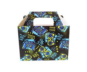 Harfield Kids Lunch Boxes Console Gamer Design Happy Meal Style Cardboard Recyclable Disposable FSC Certified Pack of 25