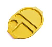 Harfield Large Meal Tray Yellow 38x28cm Polycarbonate Virtually Unbreakable Reusable Dishwasher Safe Childrens Tray